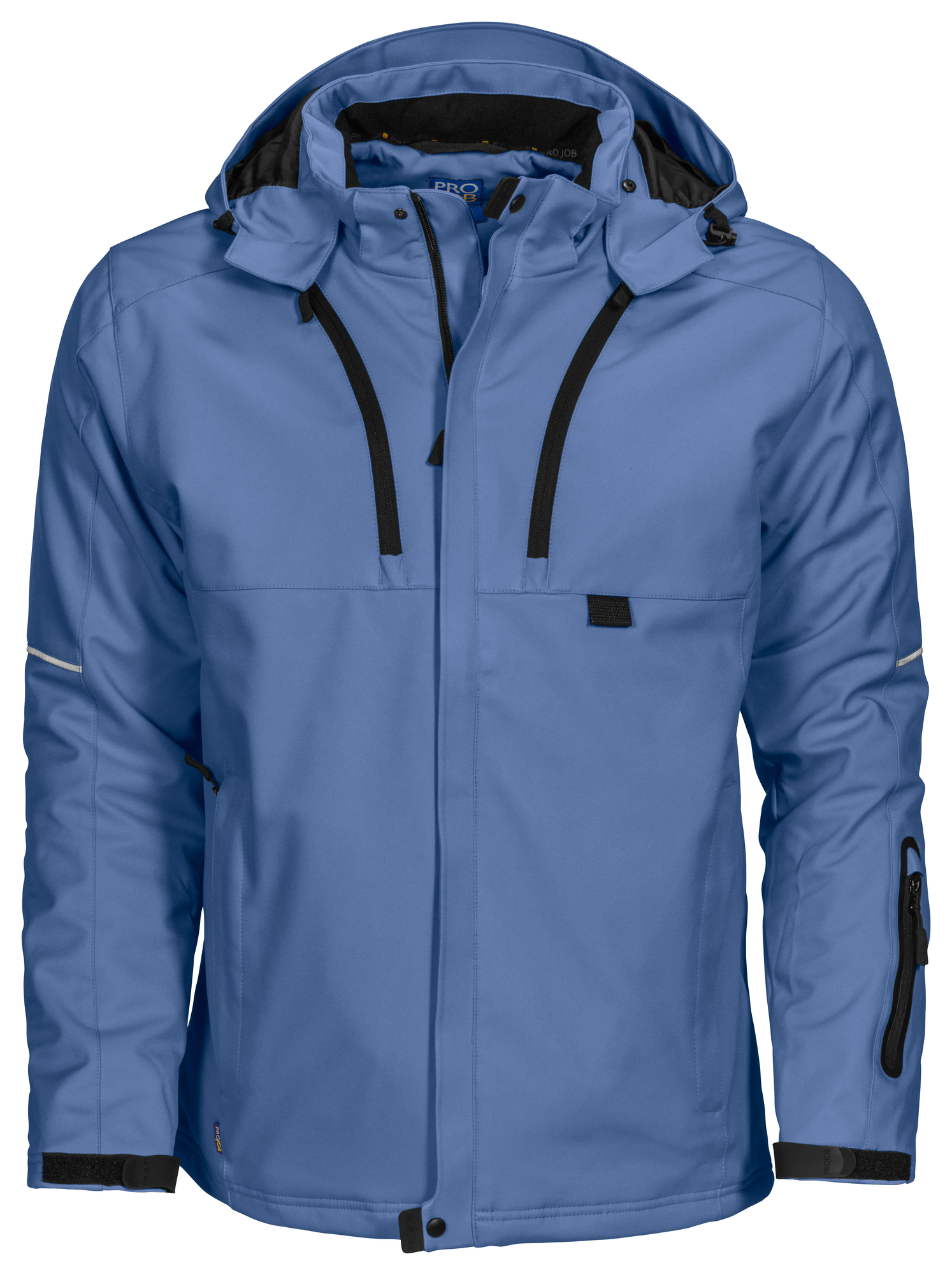 Softshell publicitaire doublée avec capuche amovible - 260g Bleu ciel
